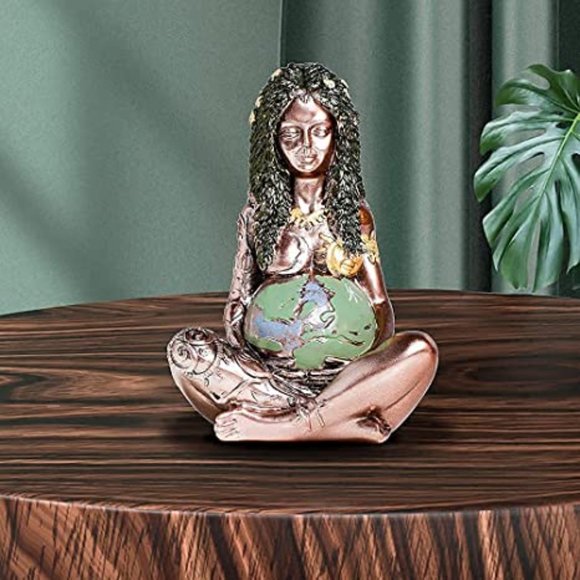 Mother Earth Statue, 6inch H Nature Moon Goddess Statue, Spiritual Figurines - Picture 3 of 7